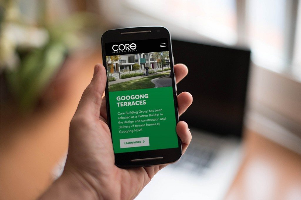 Core Building Group website design & build - Black Moon Alchemy